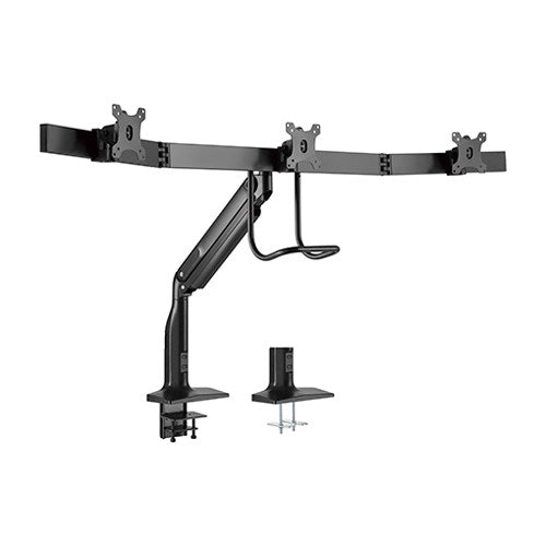 Brateck Triple Monitors Select Gas Spring Aluminum Monitor Armt Fit Most Screen Size 17'-32' up to 6.5kg VESA 75x75/100x100 Brateck Triple Monitors Select Gas Spring Aluminum Monitor Armt Fit Most Screen Size 17'-32' up to 6.5kg VESA 75x75/100x100